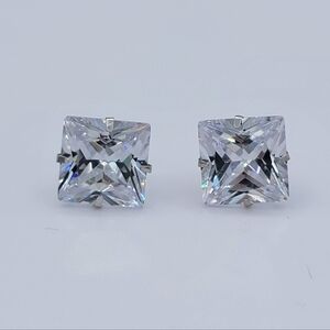 Square Crystal Stud Earrings #2806